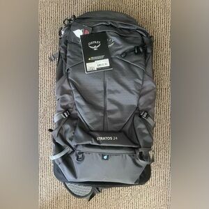 Osprey Stratos 24 Backpack Tunnel Vision Grey 24L Hiking Outdoors NEW